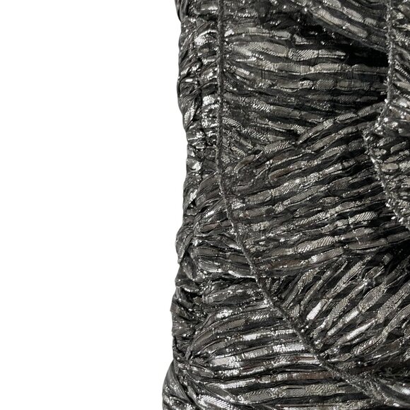 Isabel Marant Tresha Silver Metallic Bow Top Size 2 Bustier Cocktail - Picture 13 of 15